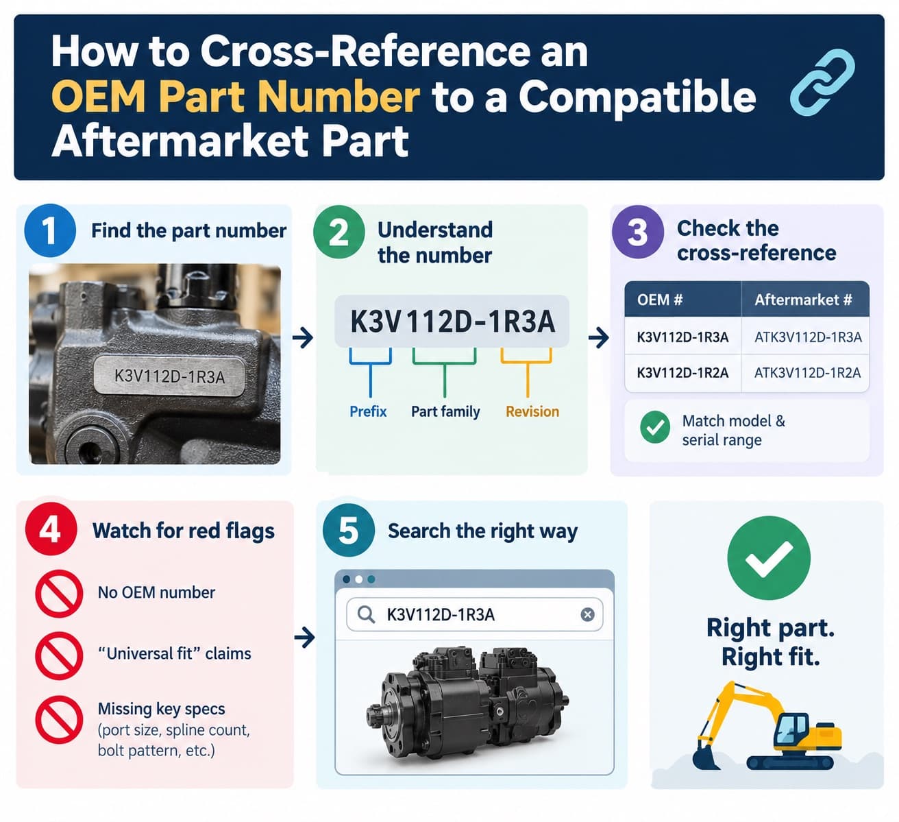 How to Cross-Reference an OEM Part Number to a Compatible Aftermarket Part