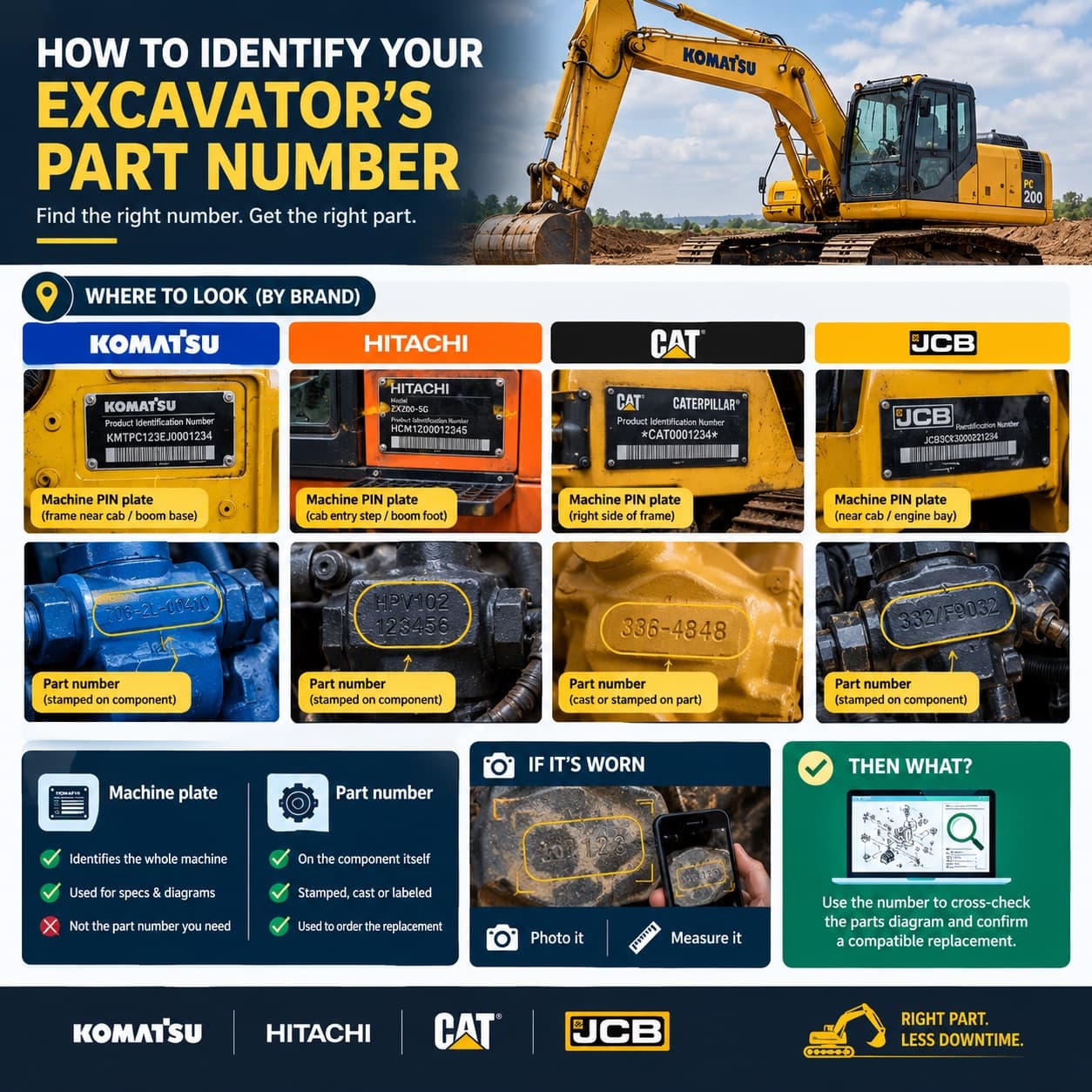 How to Identify Your Excavator's Part Number