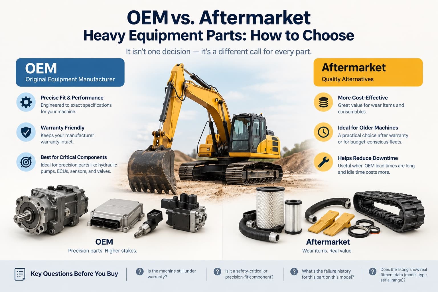 OEM vs. Aftermarket Heavy Equipment Parts: How to Choose